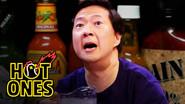 Ken Jeong Performs a Physical While Eating Spicy Wings still