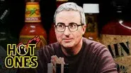 John Oliver Fears for Humanity While Eating Spicy Wings still