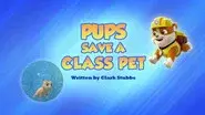 Pups Save a Class Pet still