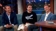 Jon Favreau, Jon Lovett, Tommy Vietor, Bianca Cristovao, James Taylor still