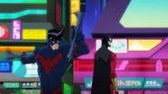 Red Robin and Nightwing Take Down Killer Croc still