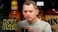 Elijah Wood Tastes the Lava of Mount Doom While Eating Spicy Wings still