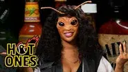 SZA Bugs Out While Eating Spicy Wings still