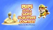 Pups Save a Sand Sculpture Contest still