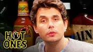 John Mayer Has a Sing-Off While Eating Spicy Wings still