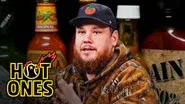 Luke Combs Feels a Heat Hurricane While Eating Spicy Wings still