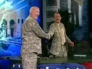 Stephen broadcasts from Iraq, Command Sgt. Major Frank Grippe still