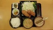 Hirekatsu Meal and Seafood Cream Croquettes of Miyamaedaira, Kawasaki City, Kanagawa Prefecture still