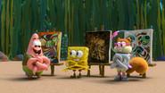 Painting with Squidward still