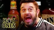 Adam Richman Fanboys Out While Eating Spicy Wings still