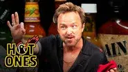 Aaron Paul Gets Broken Bad While Eating Spicy Wings still