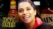 Lilly Singh Fears for Her Life While Eating Spicy Wings still