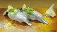 Sardine Yukhoe and Nigiri-zushi at Ooimachi, Shinagawa Ward still