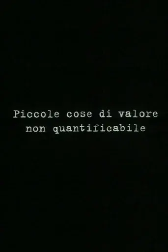 Small things of unquantifiable value poster