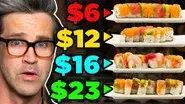Frozen vs. Fast vs. Fancy Food Taste Test (Sushi) still