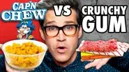 Chewy Crunchy Food vs. Crunchy Chewy Food Taste Test still