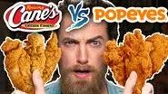 Raising Cane's vs. Popeyes Taste Test | FOOD FEUDS still