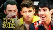 The Jonas Brothers Burn Up While Eating Spicy Wings still