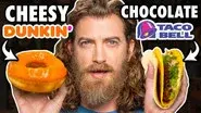 Cheesy Chocolate Food vs. Chocolate Cheesy Food Taste Test still