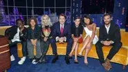 Jamie Dornan, Millie Bobby Brown, Caleb McLaughlin, Gaten Matarazzo, Rob Beckett, Davina McCall, Zara Larsson still