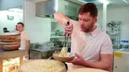 Hollings and the Cheese Wheel still