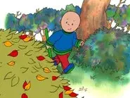 Caillou Rakes the Leaves still