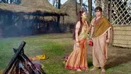 Dronacharya teaches Arjun the art of archery still