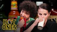 Selena Gomez and Benny Blanco Burn With Love While Eating Spicy Wings still