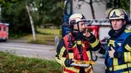 Staircase filled with smoke and escape route cut off still