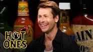 Glen Powell Needs a Wingman While Eating Spicy Wings still
