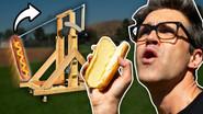 Can We Launch A Hot Dog Into A Bun? still