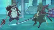 The Ryugu Palace Fight! Zoro vs. Hordy! still