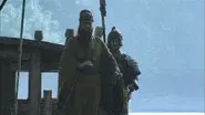 Guan Yu attends a feast alone and armed with only a blade still