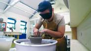 Multi-Coloured Slip Cast & Blindfolded Throwing still