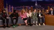 Millie Bobby Brown/Finn Wolfhard/Gaten Matarazzo/Caleb McLaughlin/Noah Schnapp/Sadie Sink/Ramy Youssef/Ivan Orkin still