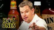 Matt Damon Sweats from His Scalp While Eating Spicy Wings still