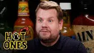 James Corden Experiences Mouth Karma While Eating Spicy Wings still