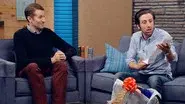 Simon Helberg wears a Sky Blue Button Down and Jeans still
