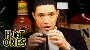 Trevor Noah Rides a Pain Rollercoster While Eating Spicy Wings still