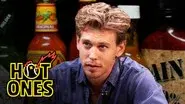 Austin Butler Searches for Comfort While Eating Spicy Wings still